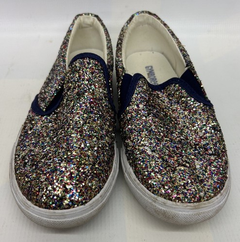 Gymboree Kids Glitter Slip On Shoes Size 1 Worn - Picture 2 of 5