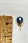 14k Yellow Gold Black Pearl Stud Earrings 1.5g — photo 6