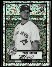 2021 Topps Chrome Platinum 97 Tom Hatch Blue Jays RC Black & White Mini-Diamond