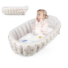 Inflatable Bathtub for Toddlers, Collapsible Portable Bathtub for Kids Travel...