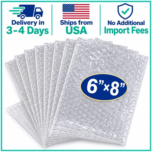 100Pack 6x8 Inch Bubble Out Bags Bubble Pouches Wrap Cushioning Packaging Bags - product listing photo
