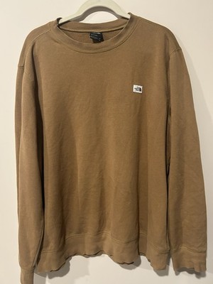 The North Face Men's Brown Pullover Sweatshirt XL Long Sleeve Crew Neck Logo