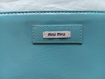 Miu Miu Authentic Blue Pouch Cosmetic Bag | eBay