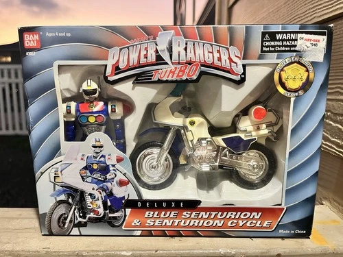 Vintage NEW Bandai #3057 Deluxe Power Ranger Turbo Blue Senturion 1996 FREE SHIP