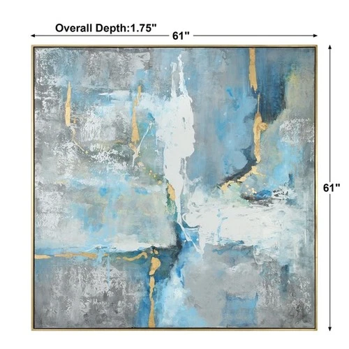 Uttermost Meditation Contemporary Wood Canvas Acrylic Art in Multi-Color - Picture 6 of 6