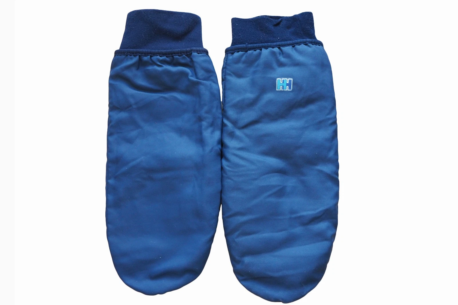 Vintage Helly Hansen Mitten Winter Gloves Blue Made in Norway Size L 90s