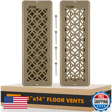 Rust-Proof Steel Floor Vent Covers 4x14 Adjustable Decorative 2 Pack for Home Ce