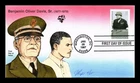 US COVER GENERAL BENJAMIN O DAVIS SR BLACK HERITAGE FDC PUGH HAND PAINTED