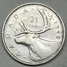 1948 Canada 25 twenty five cent Quarter. KEY DATE !!  Nice Example !!