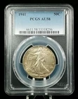1941 50C Walking Liberty Half Dollar 90% Silver PCGS AU58 7570