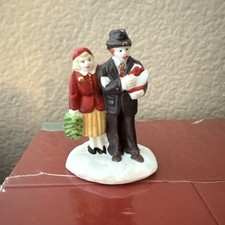 Lemax Porcelain Christmas Couple Waiting Taxi...