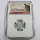 1943 S NGC MS65 - Lincoln Steel Wheat Penny Cent 1c US Coin #60273A