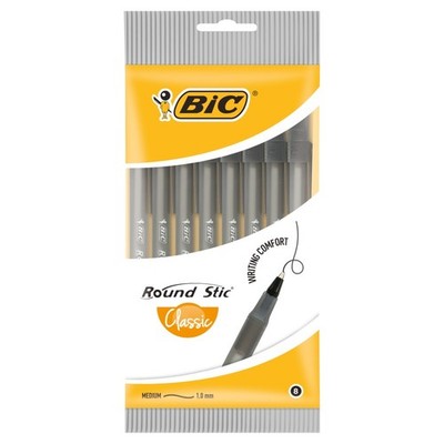 3086123399303 Długopis zamykany Round czarny op.8 szt. BIC 928498 BIC