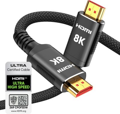 Highwings 8K 10K 4K HDMI Cable 48Gbps 6.6FT/2M, Certified Ultra High Speed HDMI