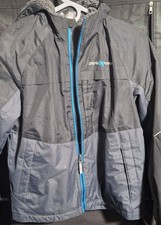 Boys Jacket ZeroxPosur Waterproof Black/Gray SZ L 14/16 Used Good Condition