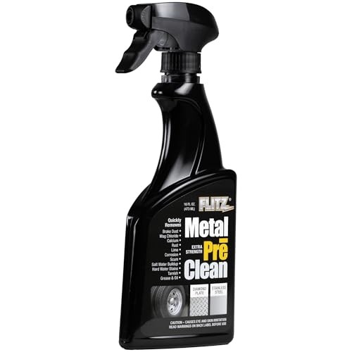 Flitz Metal Pre-Clean - 16oz of USA-Made Stainless Steel  Assorted Sizes 