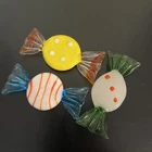 Vintage Art Glass Hand Blown Candy Pieces Murano Style