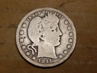 1915-D   Barber Quarter VG 25 Cent ungraded silver Showing