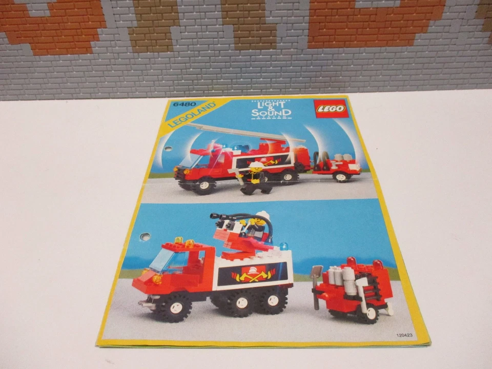 ( AH 3 ) Lego 6480 Hook Ladder Truck Feuer Light & Sound OVP &  BA Feuerwehr - Bild 2 von 4