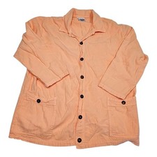 VTG CLUB WEST 100% COTTON CORAL BUTTON DOWN SHIRT WM SZ M MADE IN U.S.A