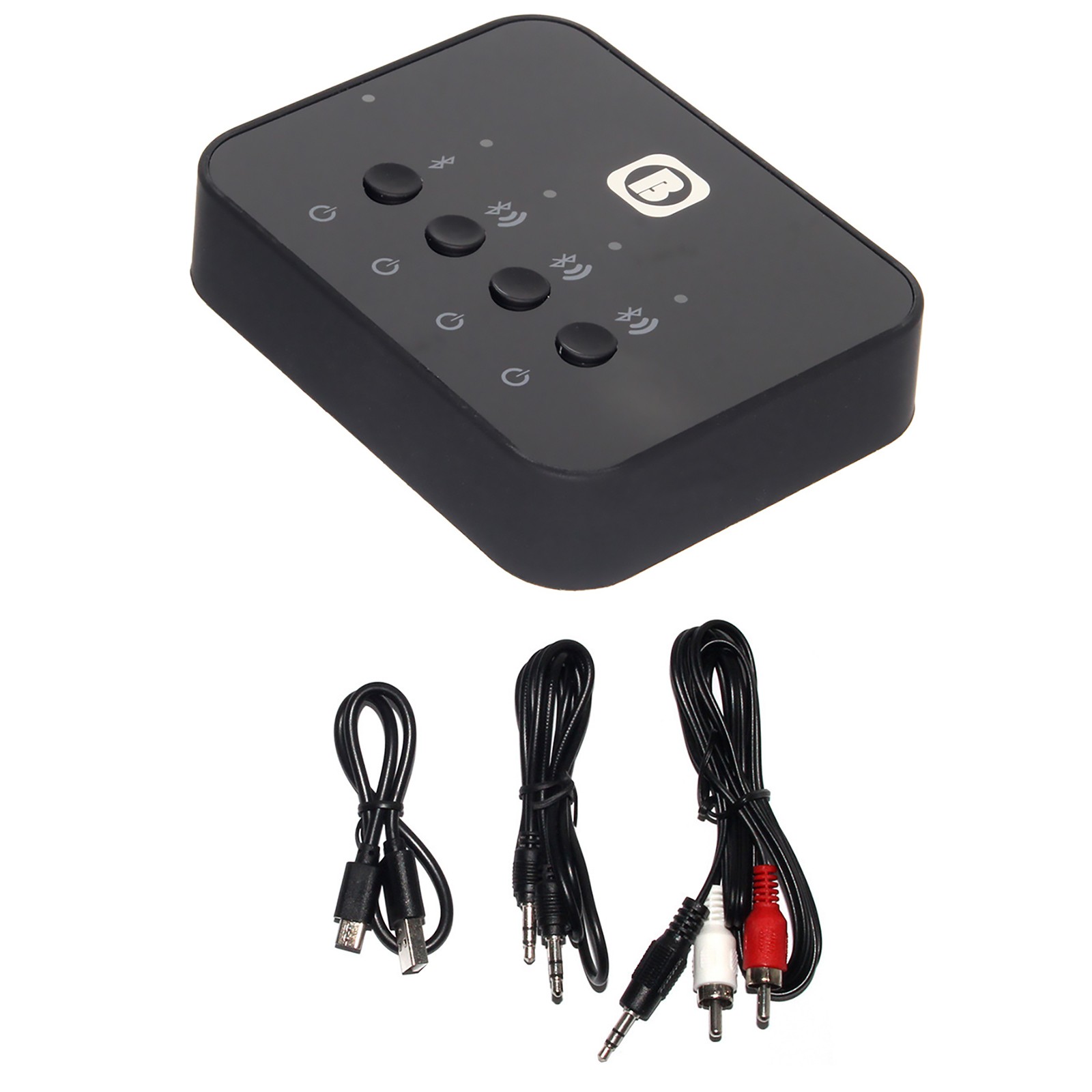 1-3 Car USB Bluetooth 4.0 Stereo Audio Splitter Adapter Transmitter
