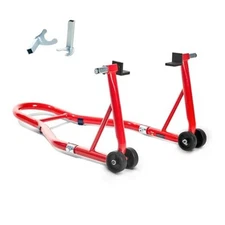  Motorcycle Stand 850LB Sport Bike Rear Wheel Lift Swingarm Paddock U+L red