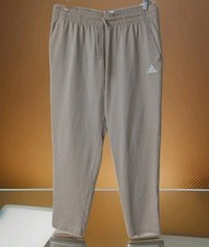 Adidas Training Workout Pants Open Hem Beige Women's Size XL