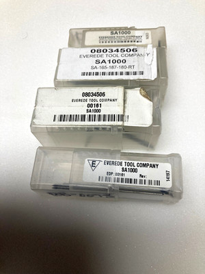 (4 pcs) Everede Indexable Boring Bar SA-1000; .180 min bore;RH;7Deg lead