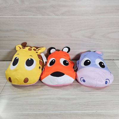 LITTLE TIKES Lot 3 Plush Hand Puppet Stuffed Animal Toy Giraffe Hippo Tiger