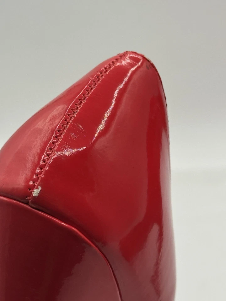 Zapatos Ellie 6.5" Tacón de Aguja Bomba E-652-Prince Rojo Talla 7 *LEER Foto 2 de 4