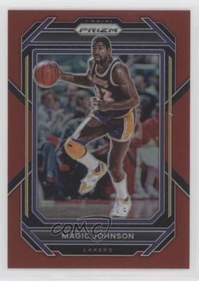 2022-23 Panini Prizm Red Prizm 18/299 Magic Johnson #276 HOF qf8