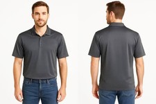 NIKE DRI-FIT Micro WICKING, Pique 2.0 Short Sleeve POLO, XL Color: Anthracite
