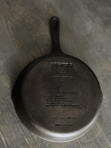Wagner’s 1891 Original 10 1/2" Cast Iron Skillet Pan Vintage Cookware