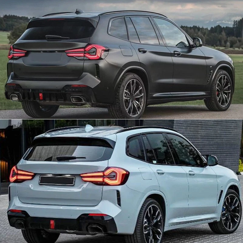 For 2022-2024 BMW X3 G01 X4 G02 LCI M Sport Front Bumper Splitter Lip+Diffuser Foto 3 de 4