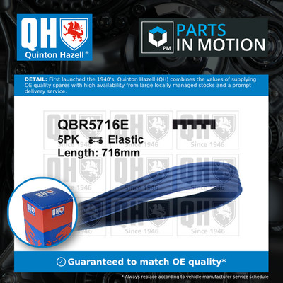 5 Rib Multi V Drive Belt QBR5716E Quinton Hazell LF5115908 LF5115908A LF5115908B