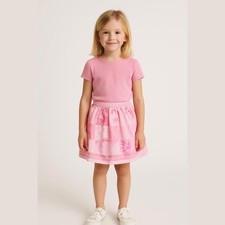 Lilly Pulitzer Girls Skirt Size 6X Vintage White Label Pink Gingham Patchwork