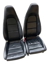 2012-2019 Porsche 911 Front Seat Complete Assembly Set Left Right Black Leather