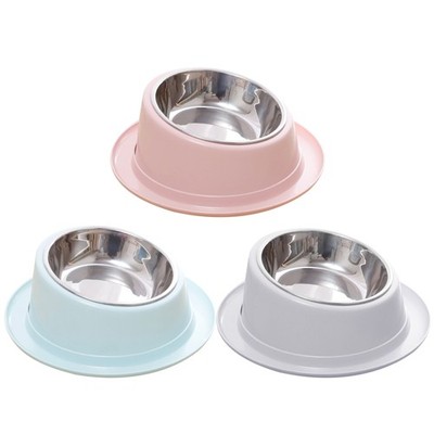 15�� Tilted Raised Cats / Water Bowls Nonslip No Spill Pet Feeding Bowls
