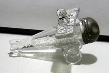 Vintage Glass Candy Container 30's Lindbergh