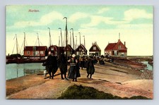 View Traditional Dutch Village People Boats Marken Holland Netherlands Postcard