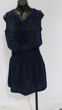 Cupshe Women's Solid V-Neck Sleeveless Tuned In Mini Dress WR4 Blue Small NWT