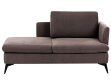 Chaiselongue Stoff braun rechtsseitig mit Kissen klassisch modern Sievoz