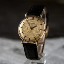 STUNNING VINTAGE 1958 SWISS GOLD JAEGER LECOULTRE DRESS WATCH WRISTWATCH WEDDING