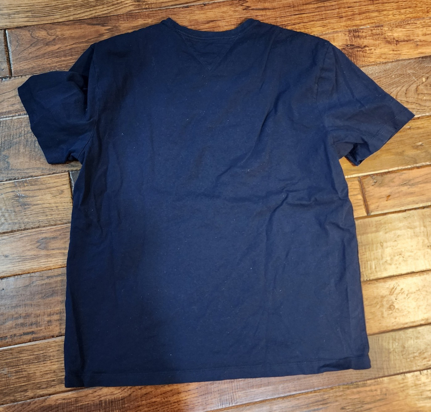 vtg Tommy Hilfiger Pocket T-shirt Navy Blue Short Sleeve XL Y2K thumbnail 8