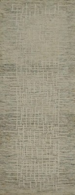Textured Abstract Runner Rug 2x7 Hand-Tufted Perfect for Urban Living Spaces