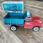 Vintage 1965-66 Tonka Dump No. 406 Steel ToyTruck with Box, Red/Green