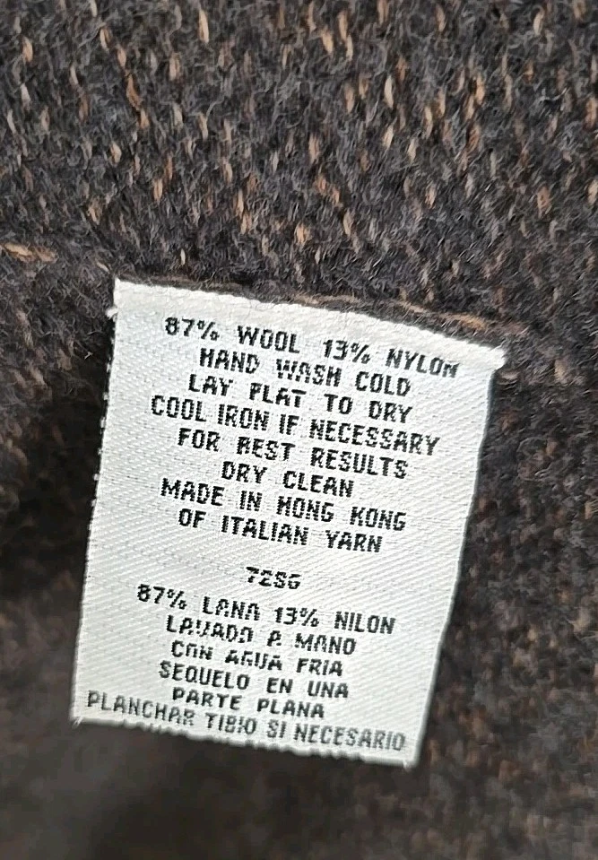 Cárdigan Suéter Para Mujer Eileen Fisher Lana Italiana Frente Abierto Marrón/Dorado Talla M Foto 4 de 4