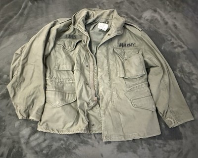 i*i様 70s m65 Vietnam War US Army Named M65 Field Jacket Dated 1974 Size Small