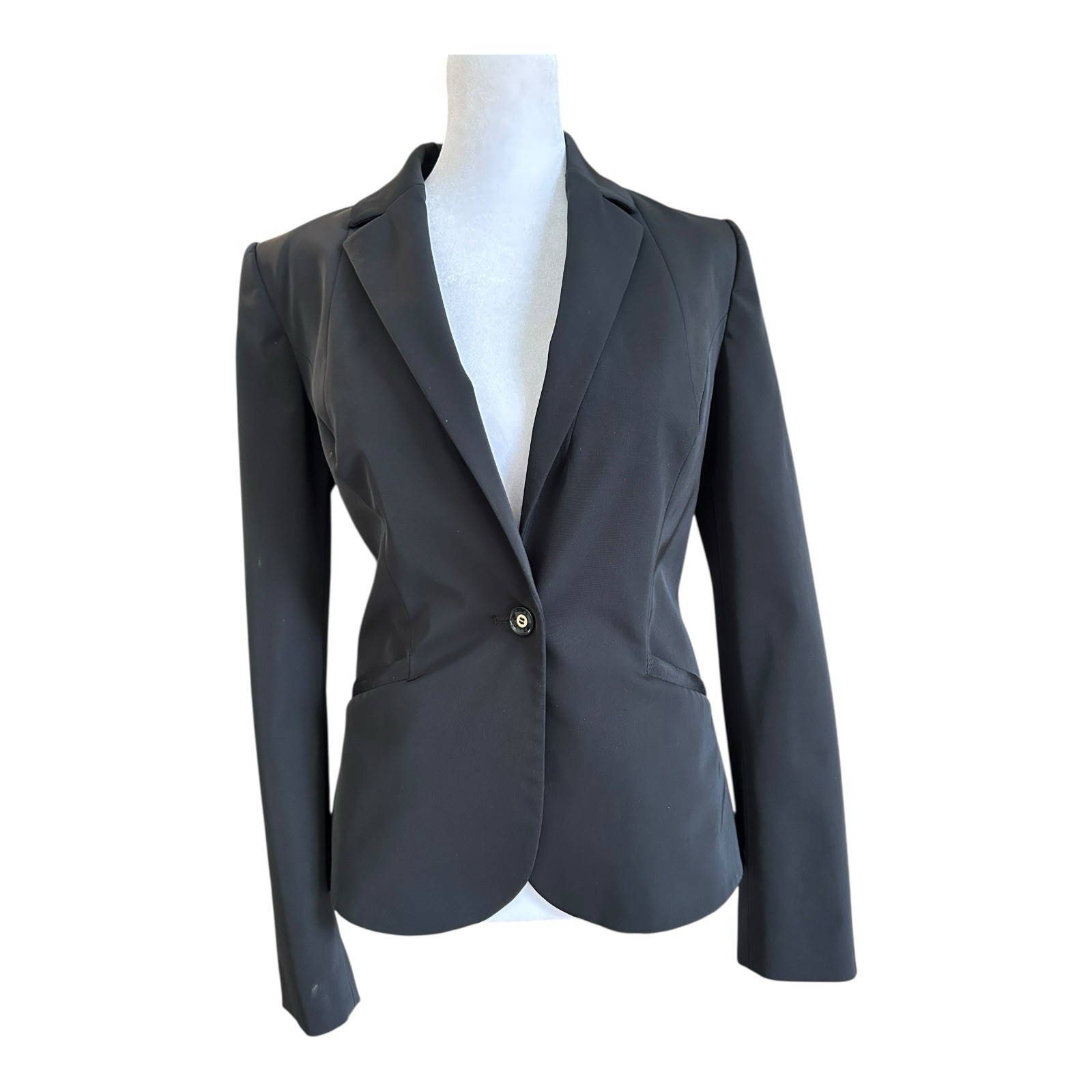 Ted Baker Black Single Button Blazer With Colorful Floral Lining Size 1