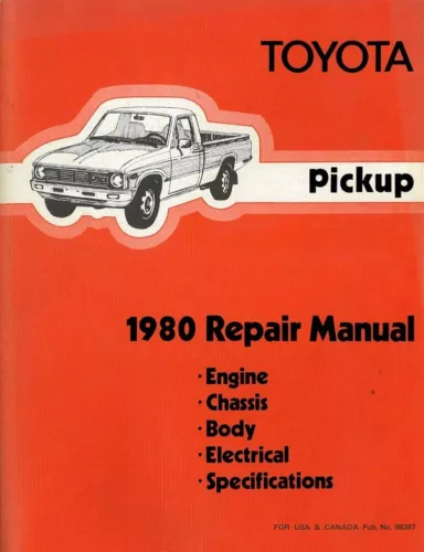 1980 Toyota Pickup Truck Shop Service Repair Manual